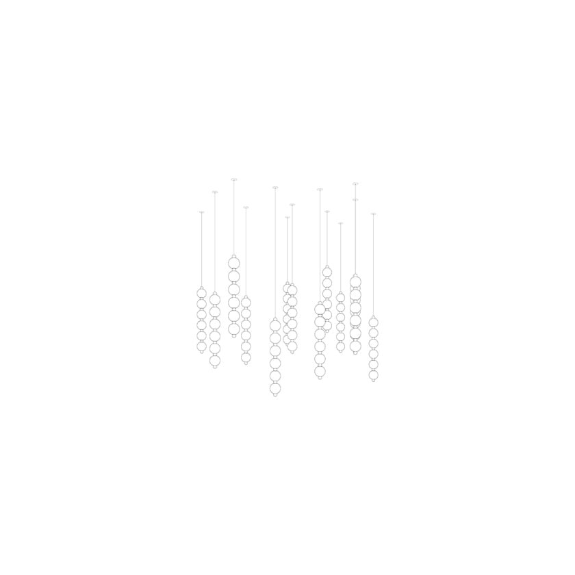 Pearl Drop Modern Glass Chandelier for Dining Room and Living Room