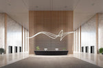 Pearl Drop Modern Glass Chandelier for Dining Room and Living Room