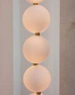 Pearl Necklace Acrylic Ball Chandelier, Modern Gold LED Pendant Light