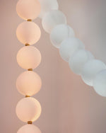 Pearl Necklace Acrylic Ball Chandelier, Modern Gold LED Pendant Light
