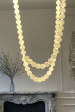 Pearl Necklace Acrylic Ball Chandelier, Modern Gold LED Pendant Light