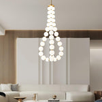 Glass Pearl Necklace Chandelier