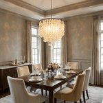 Pearl Shell Chandelier – Natural Shell Disc Pendant Light for Coastal Interiors
