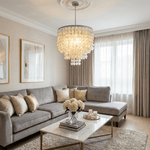 Pearl Shell Chandelier – Natural Shell Disc Pendant Light for Coastal Interiors