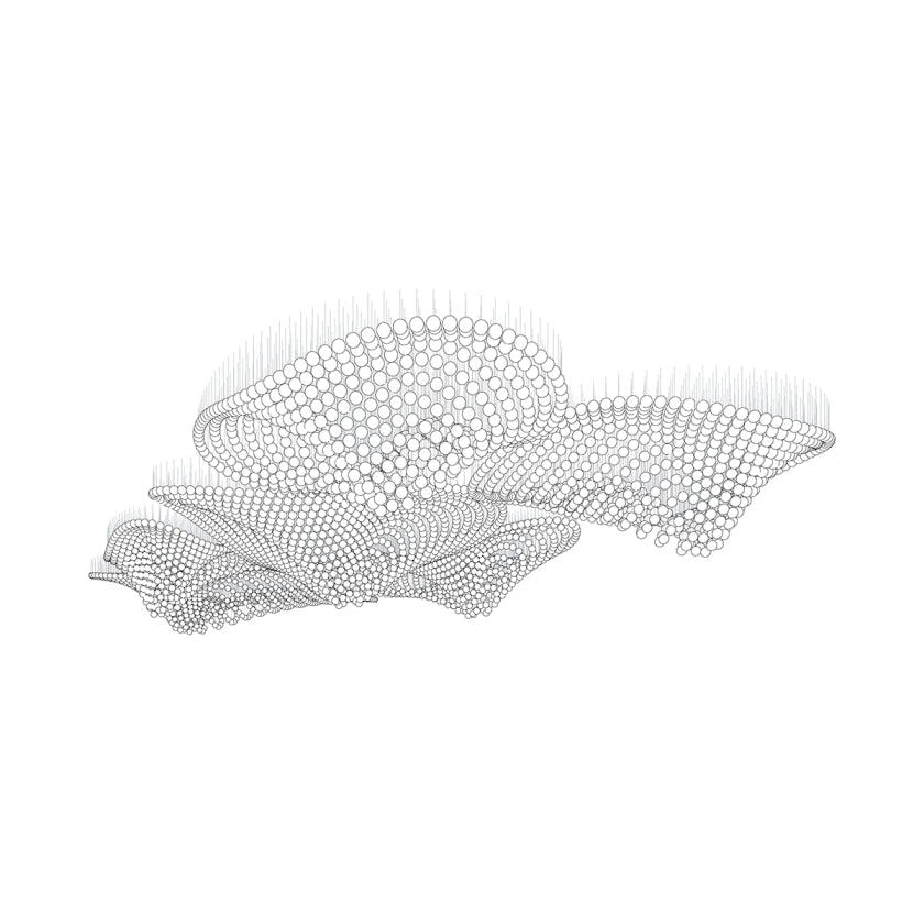 Pearl Wave Crystal Chandelier – Modern Designer LED Pendant Light