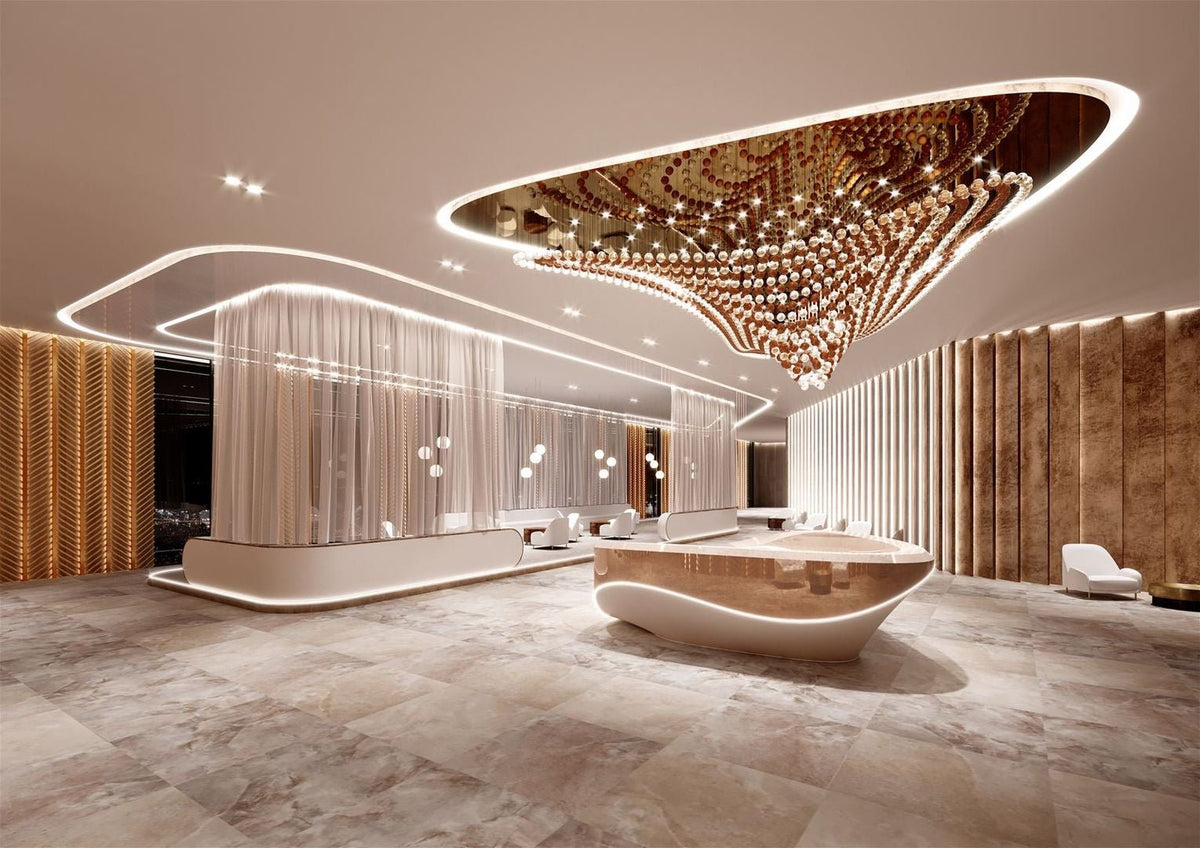 Pearl Wave Crystal Chandelier – Modern Designer LED Pendant Light
