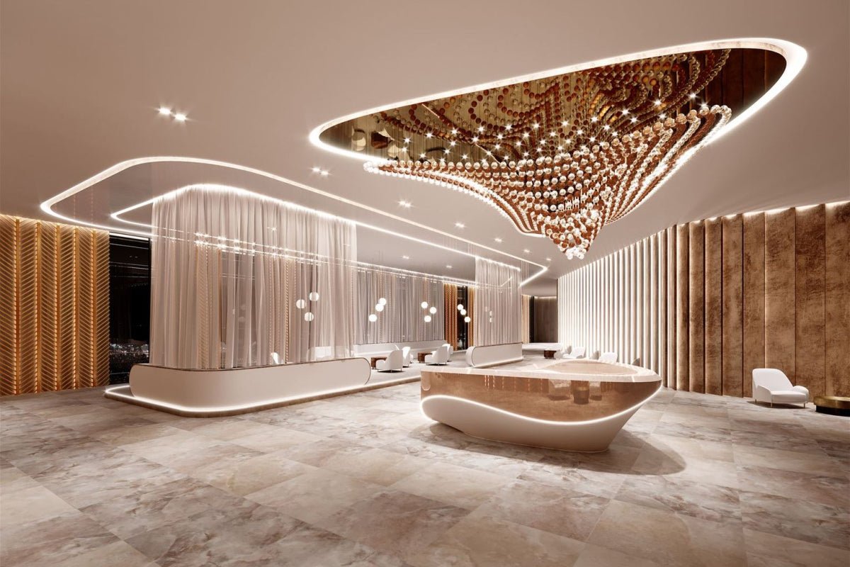 Pearl Wave Crystal Chandelier – Modern Designer LED Pendant Light