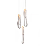 Pearlescent Glass Filament Chandelier – Modern Designer Pendant Light