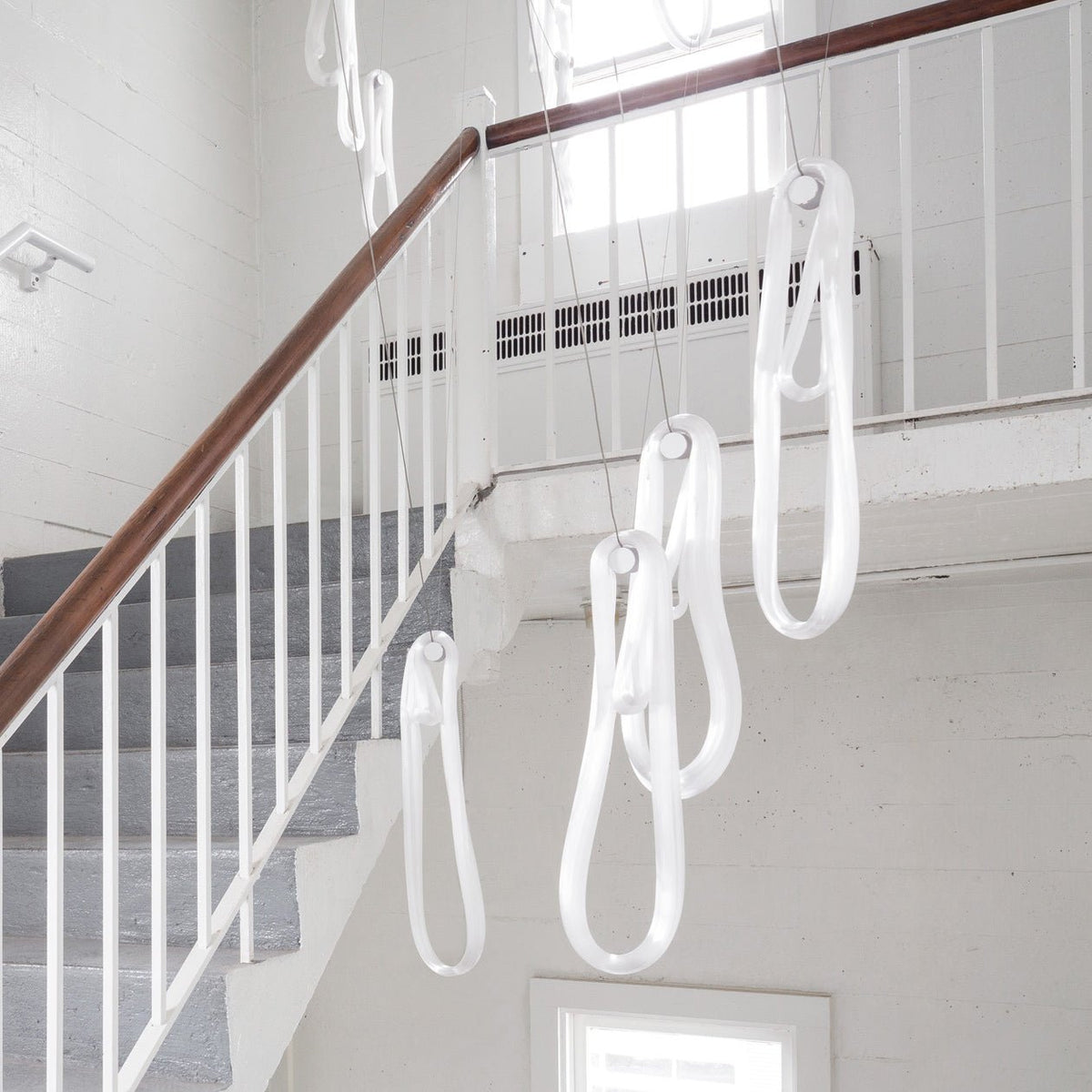 Pearlescent Glass Filament Chandelier – Modern Designer Pendant Light