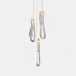 Pearlescent Glass Filament Chandelier – Modern Designer Pendant Light