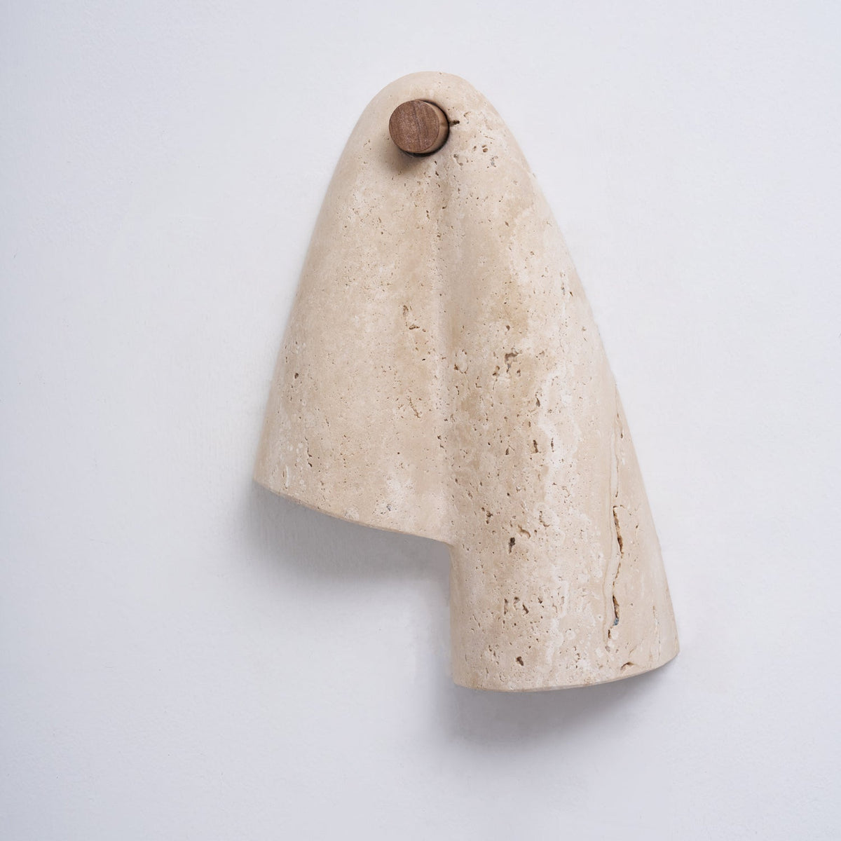 Velo Draped Stone Wall Sconce in Natural Travertine