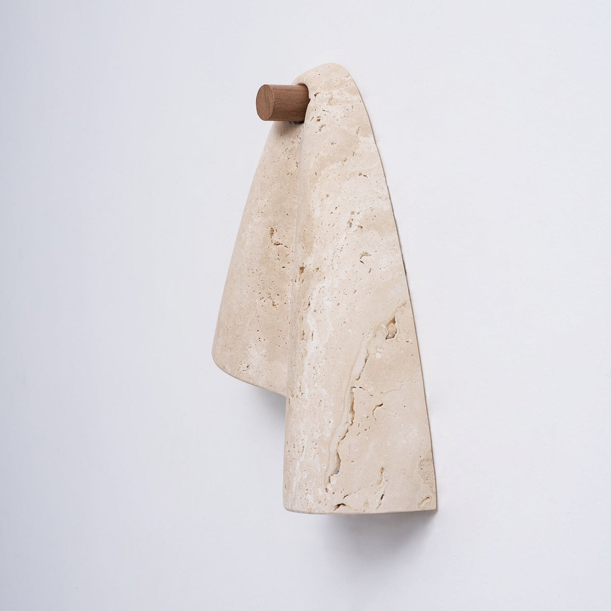 Velo Draped Stone Wall Sconce in Natural Travertine