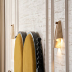 Velo Draped Stone Wall Sconce in Natural Travertine