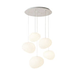 Pebble Glow LED Pendant Light – Sculptural Glass Chandelier for Dining & Living
