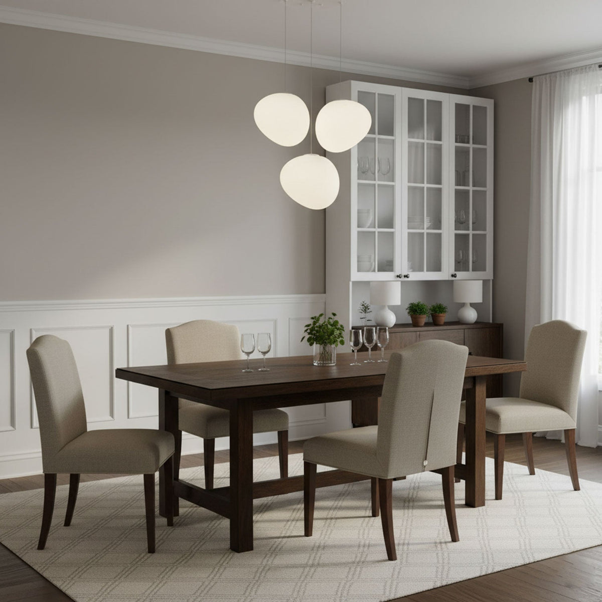 Pebble Glow LED Pendant Light – Sculptural Glass Chandelier for Dining & Living