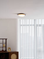 Pebble Flush Mount Ceiling Light with Walnut Grain Finish