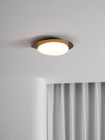 Pebble Flush Mount Ceiling Light with Walnut Grain Finish