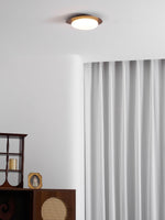 Pebble Flush Mount Ceiling Light with Walnut Grain Finish