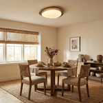Pebble Flush Mount Ceiling Light with Walnut Grain Finish
