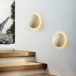 Pebble Stone Wall Sconce in Yellow Travertine | Organic Modern LED Wall Light