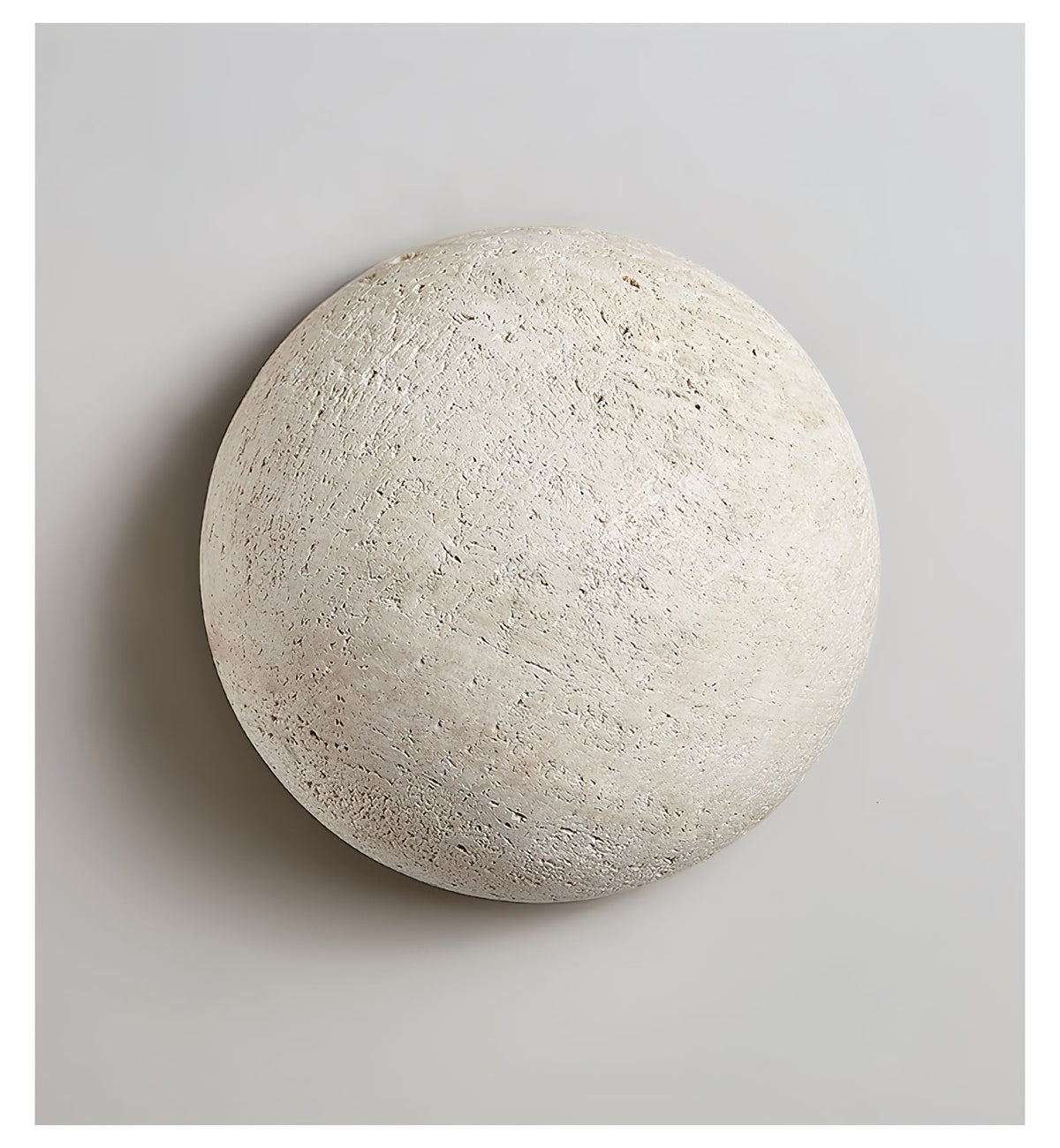 Pebble Stone Wall Sconce in Yellow Travertine | Organic Modern LED Wall Light