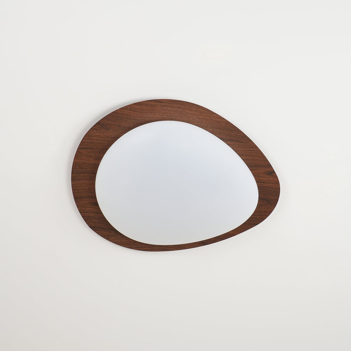Pebble Flush Mount Ceiling Light with Walnut Grain Finish