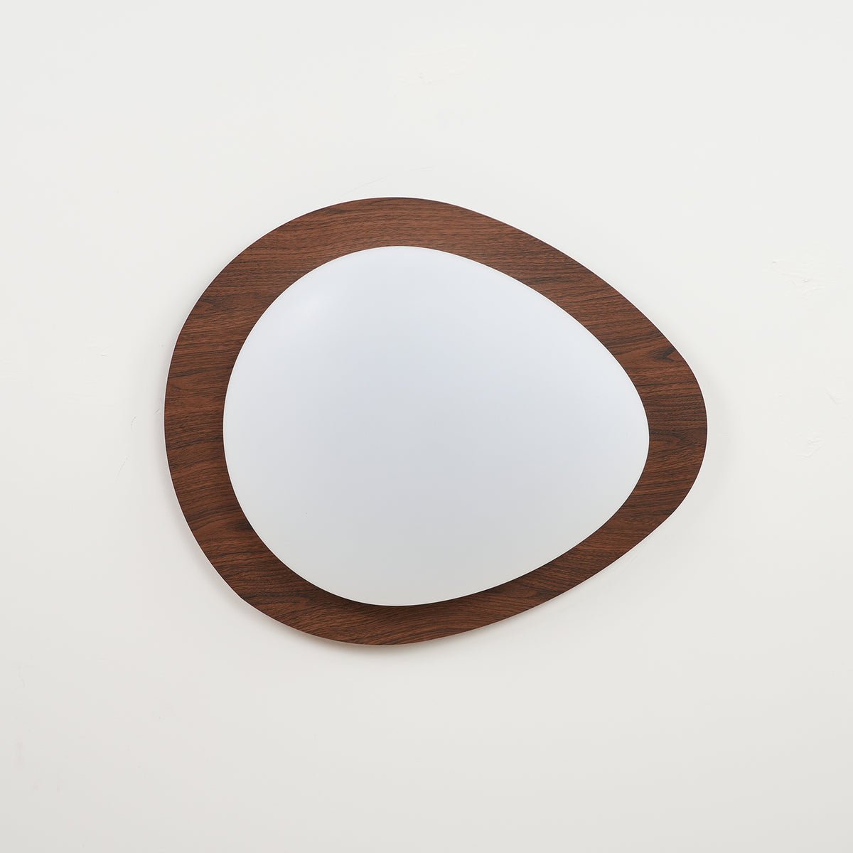 Pebble Flush Mount Ceiling Light with Walnut Grain Finish