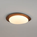 Pebble Flush Mount Ceiling Light with Walnut Grain Finish