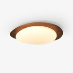 Pebble Flush Mount Ceiling Light with Walnut Grain Finish