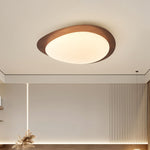Pebble Flush Mount Ceiling Light with Walnut Grain Finish