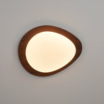 Pebble Flush Mount Ceiling Light with Walnut Grain Finish
