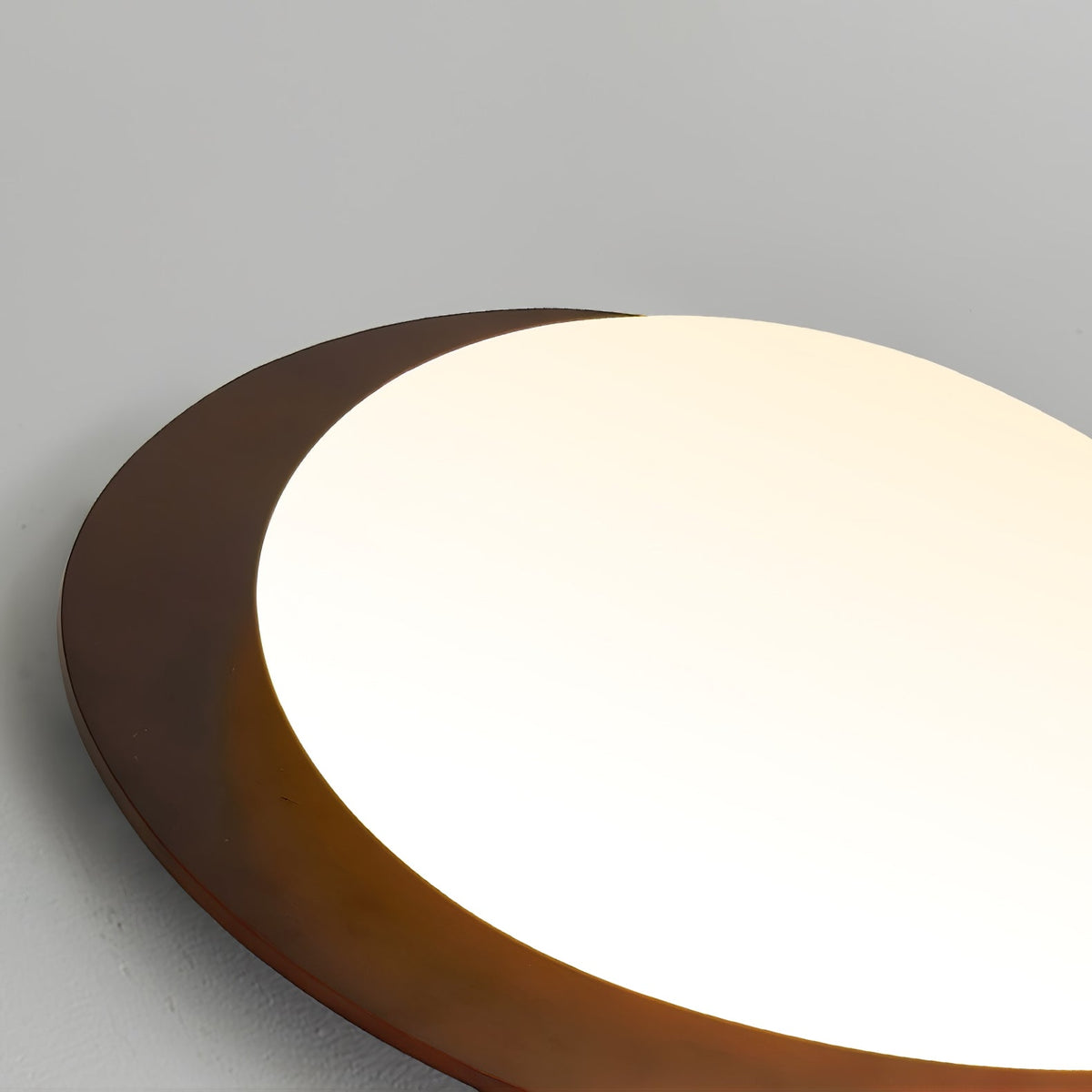 Pebble Walnut Wood LED Flush Mount Ceiling Light for Modern Interiors