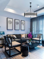 Pedesina Modern Black Mesh LED Chandelier for Dining Room