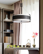 Pedesina Modern Black Mesh LED Chandelier for Dining Room
