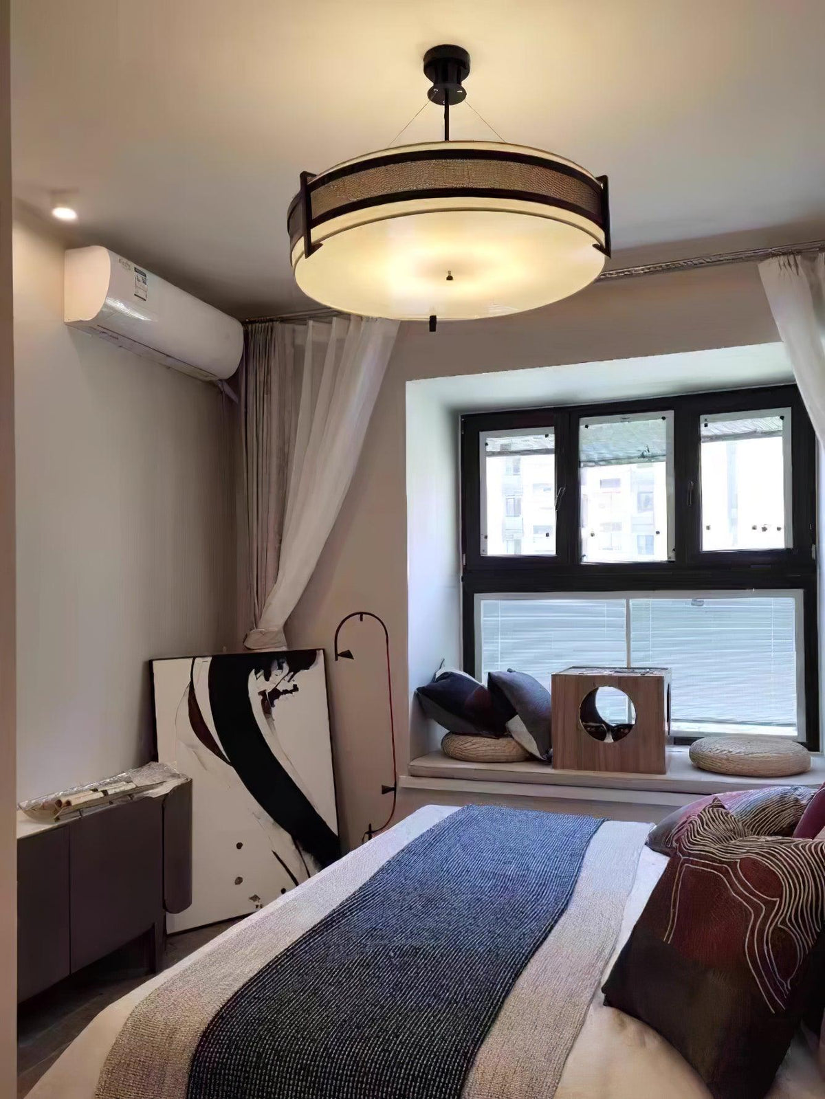 Pedesina Modern Black Mesh LED Chandelier for Dining Room