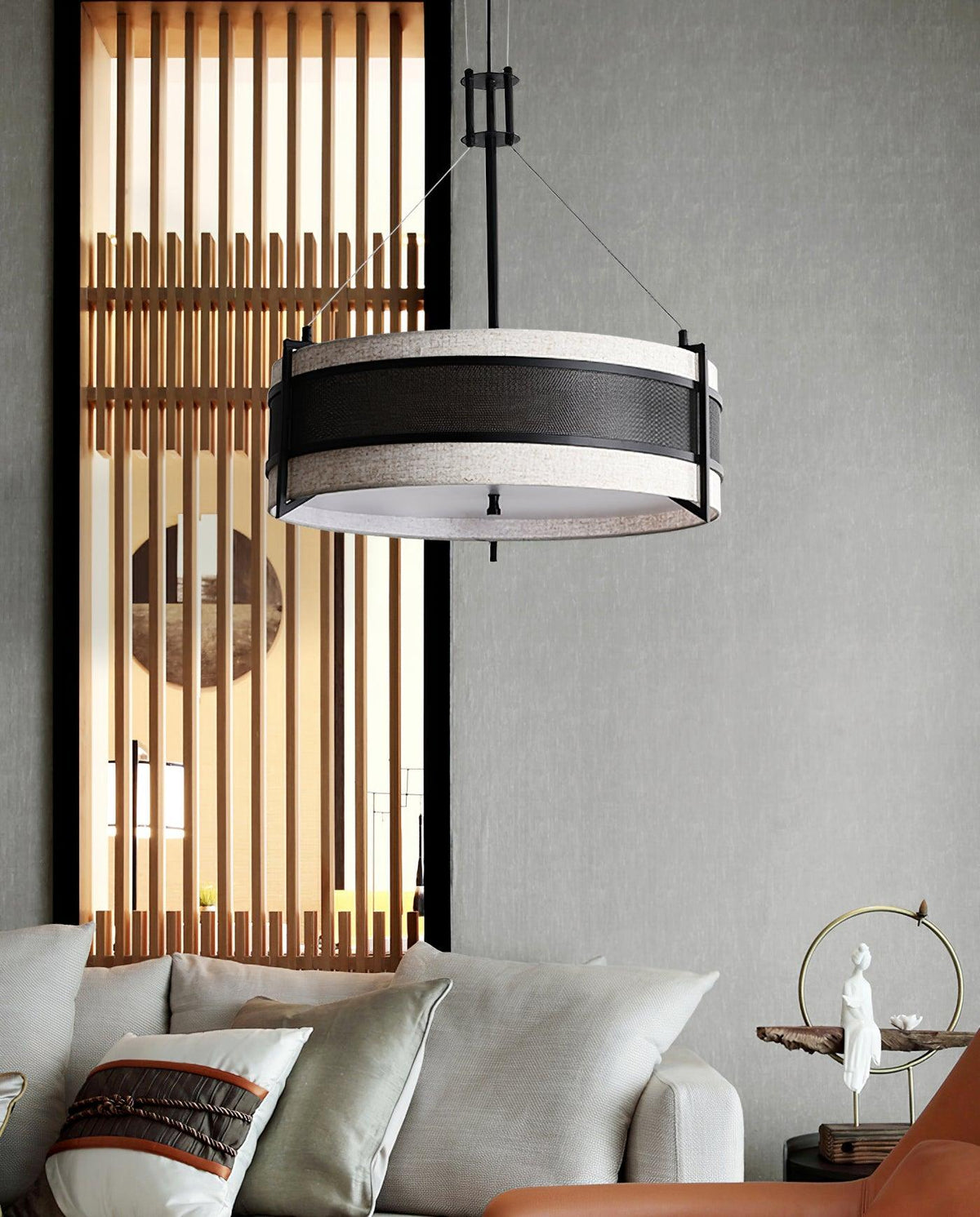 Pedesina Modern Black Mesh LED Chandelier for Dining Room