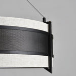 Pedesina Modern Black Mesh LED Chandelier for Dining Room