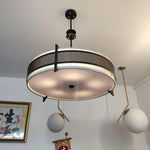 Pedesina Modern Black Mesh LED Chandelier for Dining Room