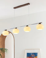 Persimmon Glass Chandelier for Dining Room, Modern Designer Pendant Light