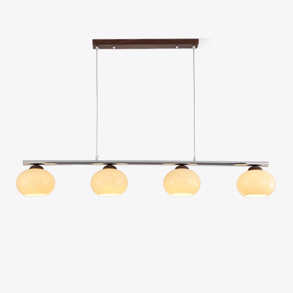 Persimmon Glass Chandelier for Dining Room, Modern Designer Pendant Light