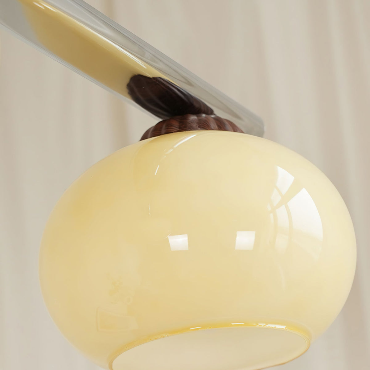Persimmon Glass Chandelier for Dining Room, Modern Designer Pendant Light
