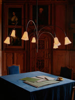Petalia Blossom Chandelier – Floral Glass Pendant Light for Dining Room and Living Room