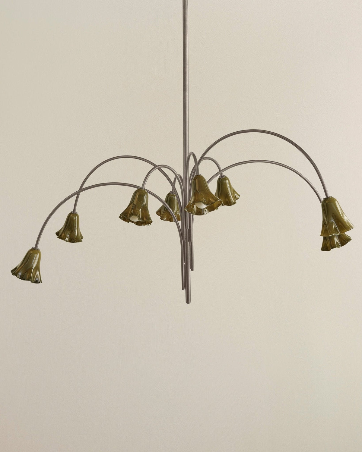 Petalia Blossom Chandelier – Floral Glass Pendant Light for Dining Room and Living Room