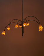 Petalia Blossom Chandelier – Floral Glass Pendant Light for Dining Room and Living Room