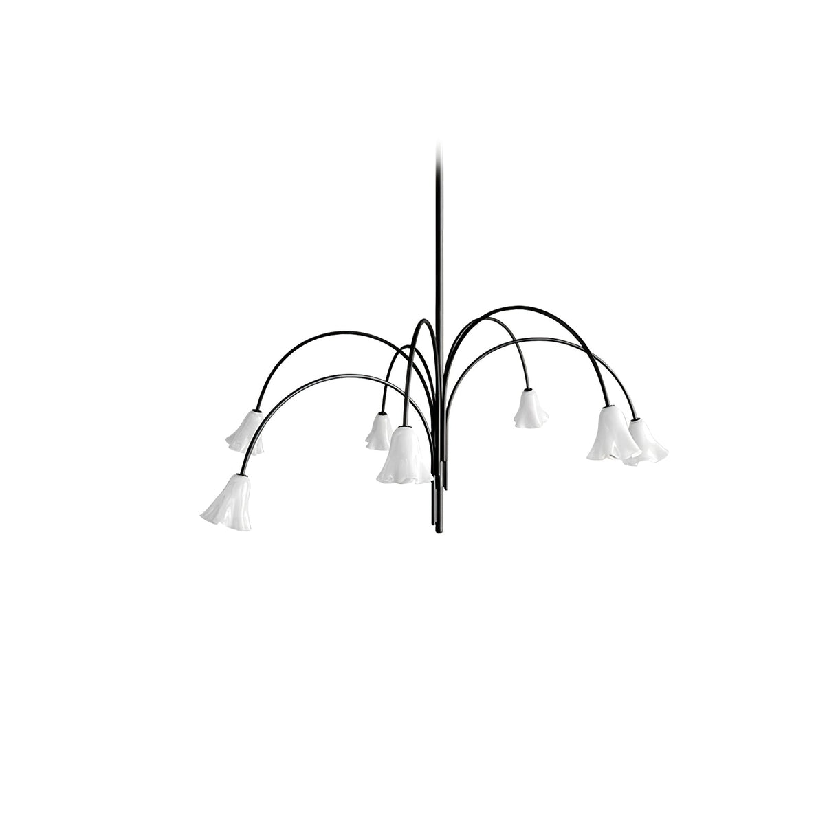 Petalia Blossom Chandelier – Floral Glass Pendant Light for Dining Room and Living Room