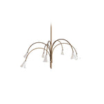 Petalia Blossom Chandelier – Floral Glass Pendant Light for Dining Room and Living Room