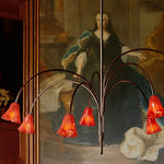 Petalia Blossom Chandelier – Floral Glass Pendant Light for Dining Room and Living Room