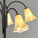 Petalia Blossom Chandelier – Floral Glass Pendant Light for Dining Room and Living Room