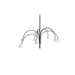 Petalia Blossom Chandelier – Floral Glass Pendant Light for Dining Room and Living Room