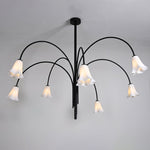 Petalia Blossom Chandelier – Floral Glass Pendant Light for Dining Room and Living Room